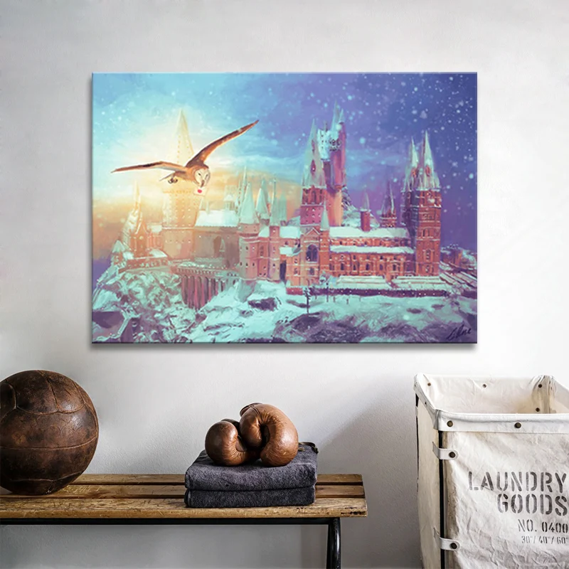 

Harries Poster Deer Potteres Watercolor Canvas Painting Movie Posters and Prints Quadro Cuadros Wall Art Picture for Living Room