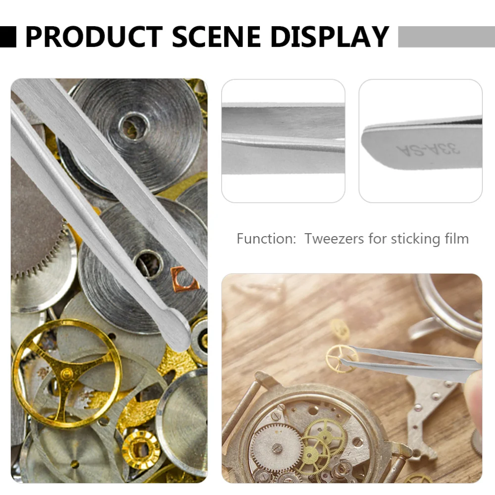 

3Pcs Anti-Static Stainless Steel Tweezers Precision Tweezers Useful Tweezers