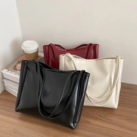 bag women 2021 new trendy korean version of the trendy shoulder bag large capacity simple tote bag portable solid color largebag