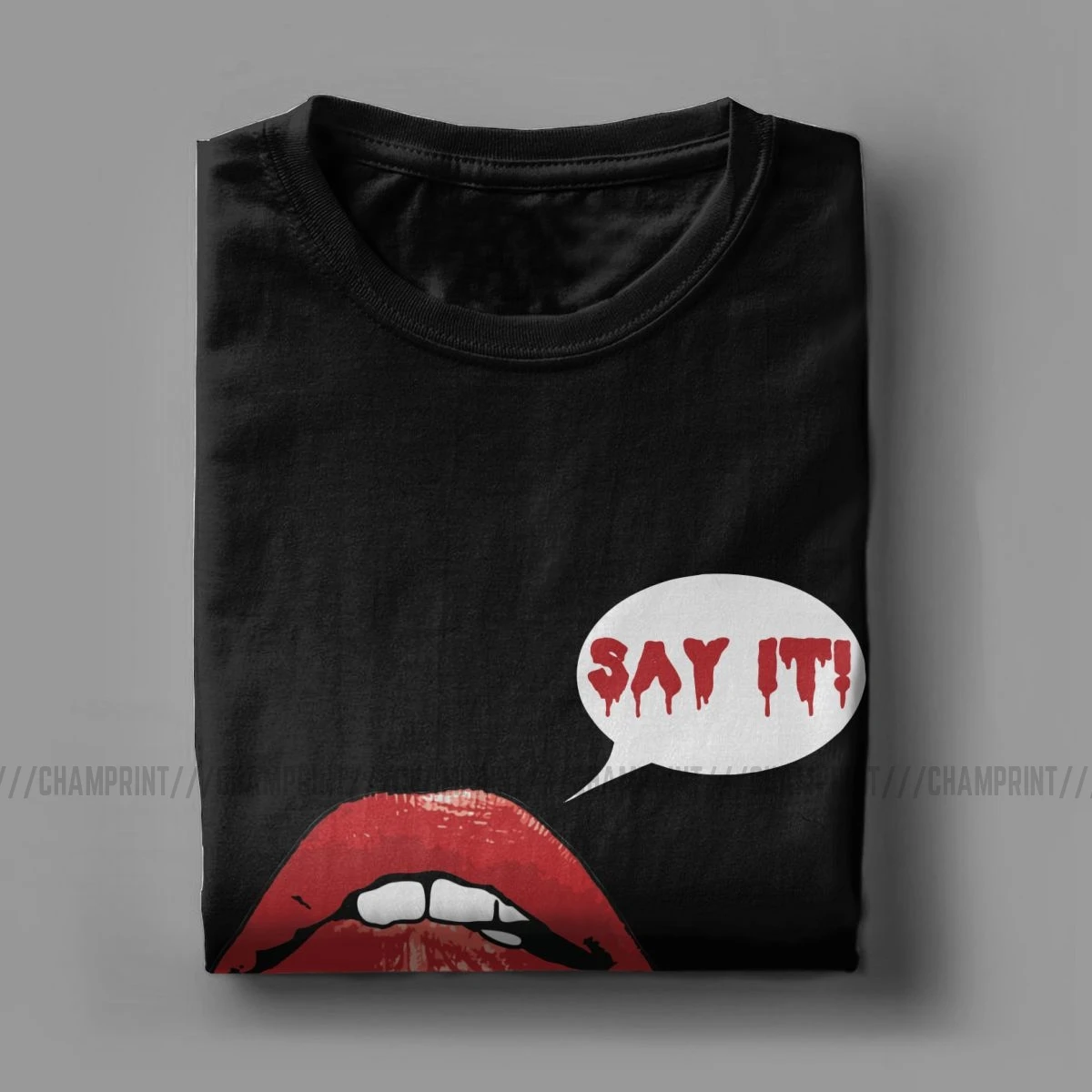 Мужские футболки с надписью Say It The Rocky винтажные хлопковые коротким рукавом