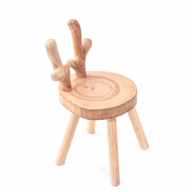 

Solid Wood Annual round Creative Home Children's Retro Small round Stool Stylish and Simple Personality Shoe Changing Stool