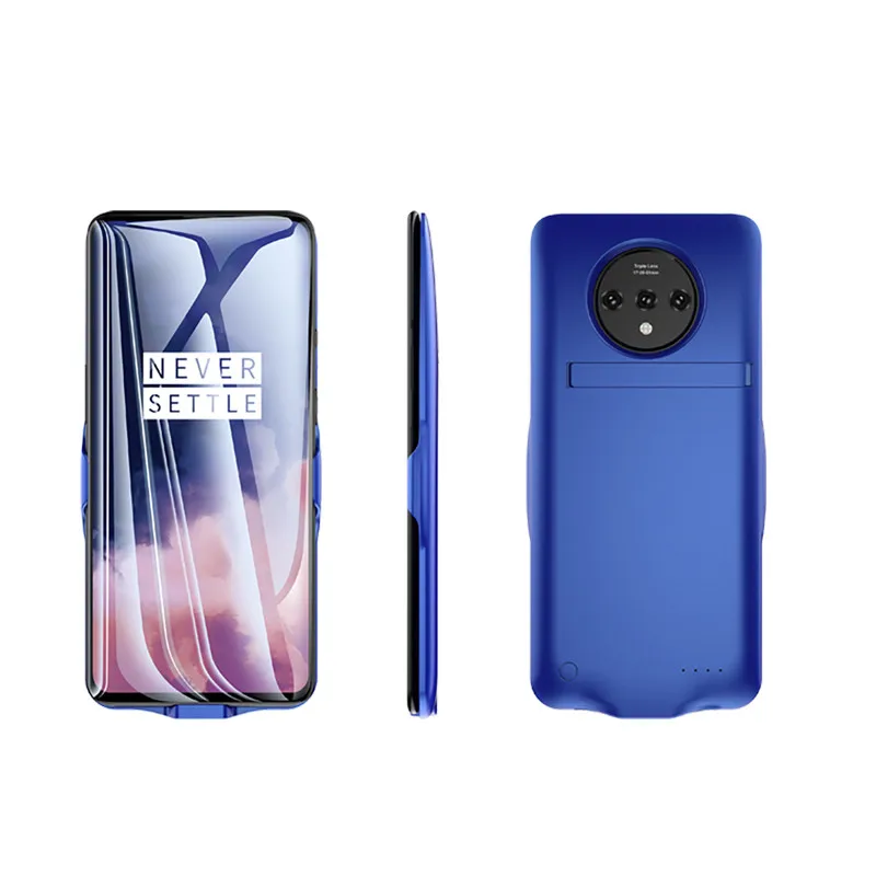 OnePlus 7T-Black Тонкий чехол для зарядного устройства для Oneplus 7 T, внешний аккумулятор, запасная задняя крышка для One Plus 7T Pro 1+ 7 T, задняя крышка с зажимом для аккумулятора, чехол для телефона s - Цвет: OnePlus 7T-Black