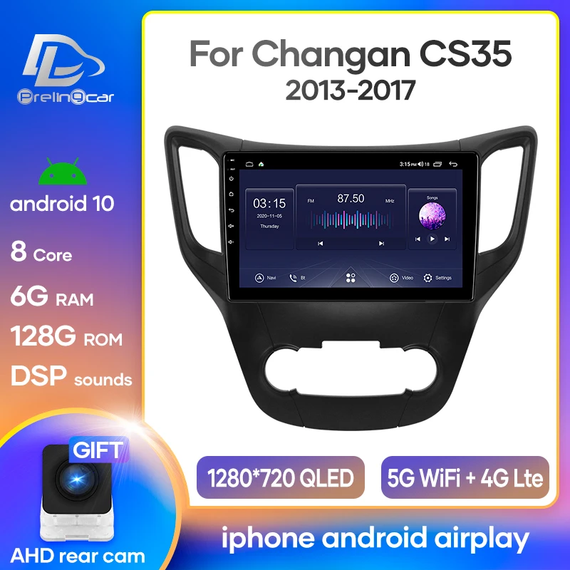 Автомагнитола Prelingcar Android 9 0 для Changan CS35 2013 2018 мультимедийный видеоплеер GPS