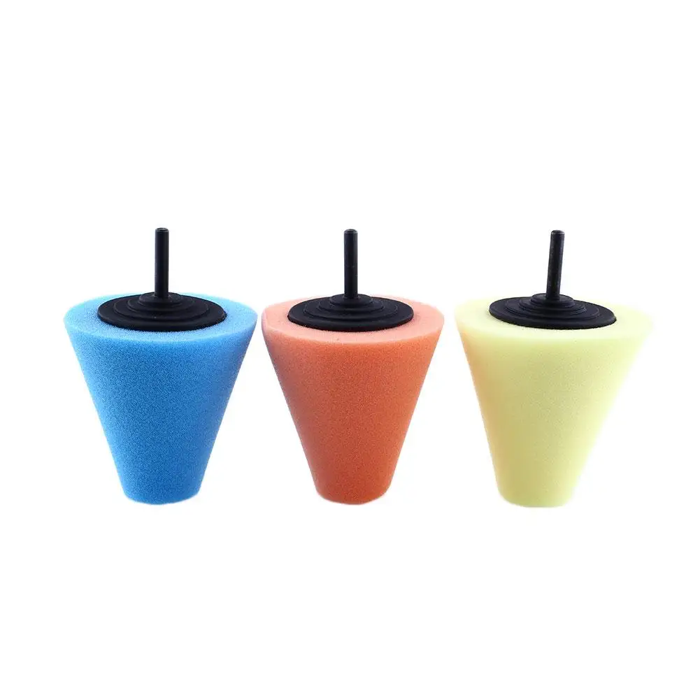 

Burnishing Buffing Polishing Cone Sponge Foam Pad Car Wheel Hub Tool Shank