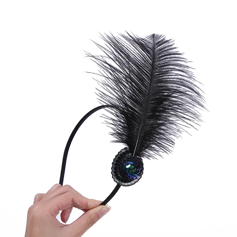 

24pcs Adult Women Girls Feather Hairband Headband Performance Masquerade Party Ball Headdress Halloween Role Playing