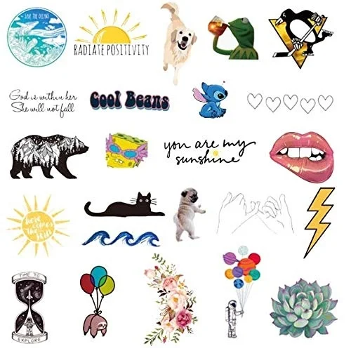 

For SARODA Cute Stickers(24Pcs),Laptop and Water Bottle Scrapbooking Decal Sticker Pack for Teens, Girls, Women Vinyl Stickers