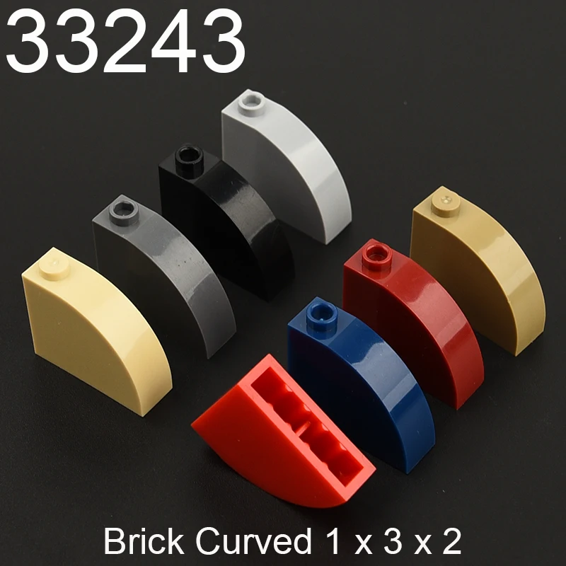 10 шт. строительный блок 33243 изогнутый кирпич 1x3x2 аксессуары части MOC DIY Развивающие