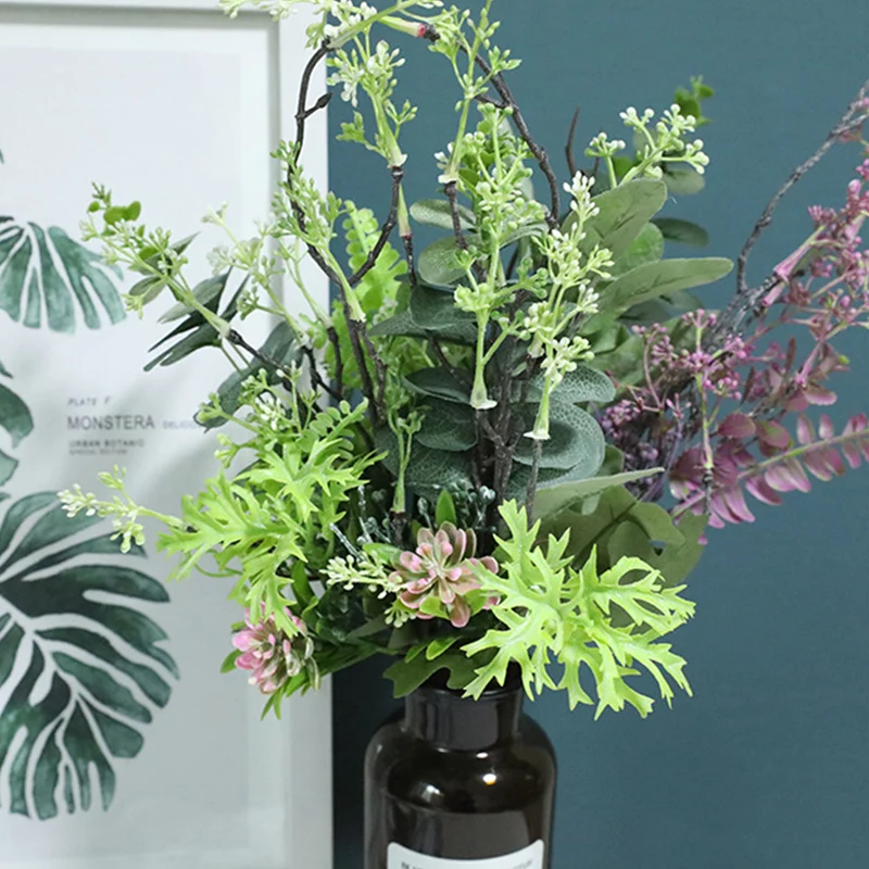 Искусственные цветы со стеблей искусственная листва эвкалипт стиль INS свадебное