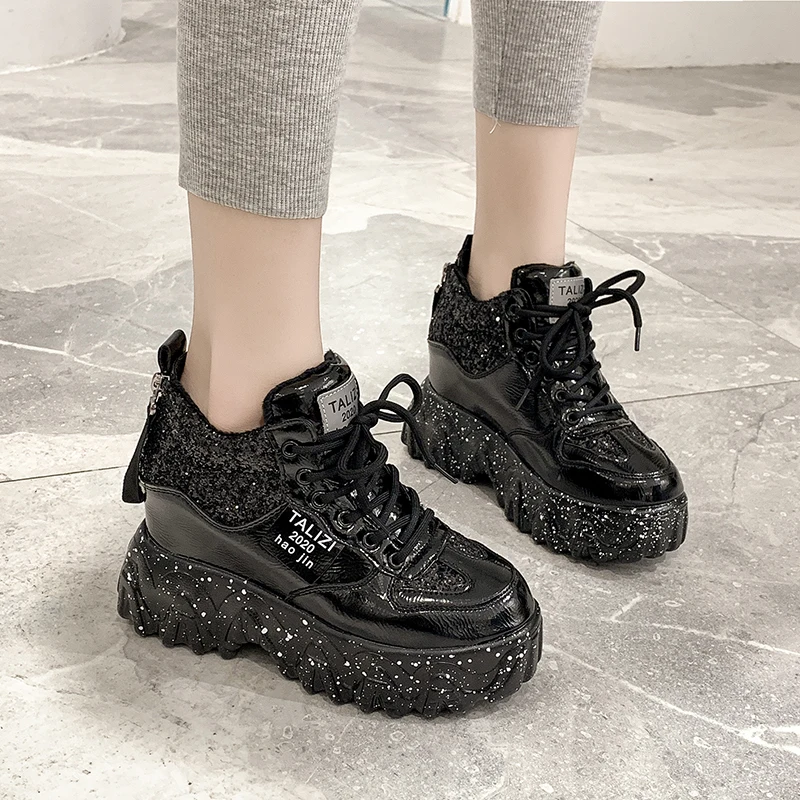 Женская обувь Кроссовки на плоской платформе спортивная для прогулок бега Zapatos De