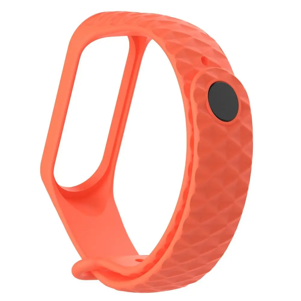 rhombus grain solid color smart bracelet wrist strap band for xiaomi mi band 34 wearable devices smart accessories free global shipping