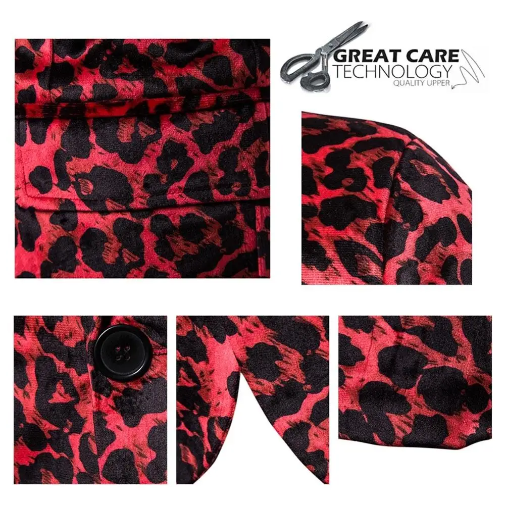 Модный облегающий блейзер в европейском стиле с леопардовым и змеиным принтом