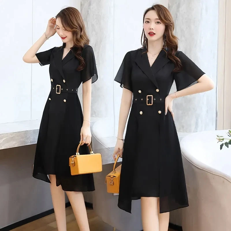 Женское двубортное платье с жемчужинами элегантное асимметричное вечернее