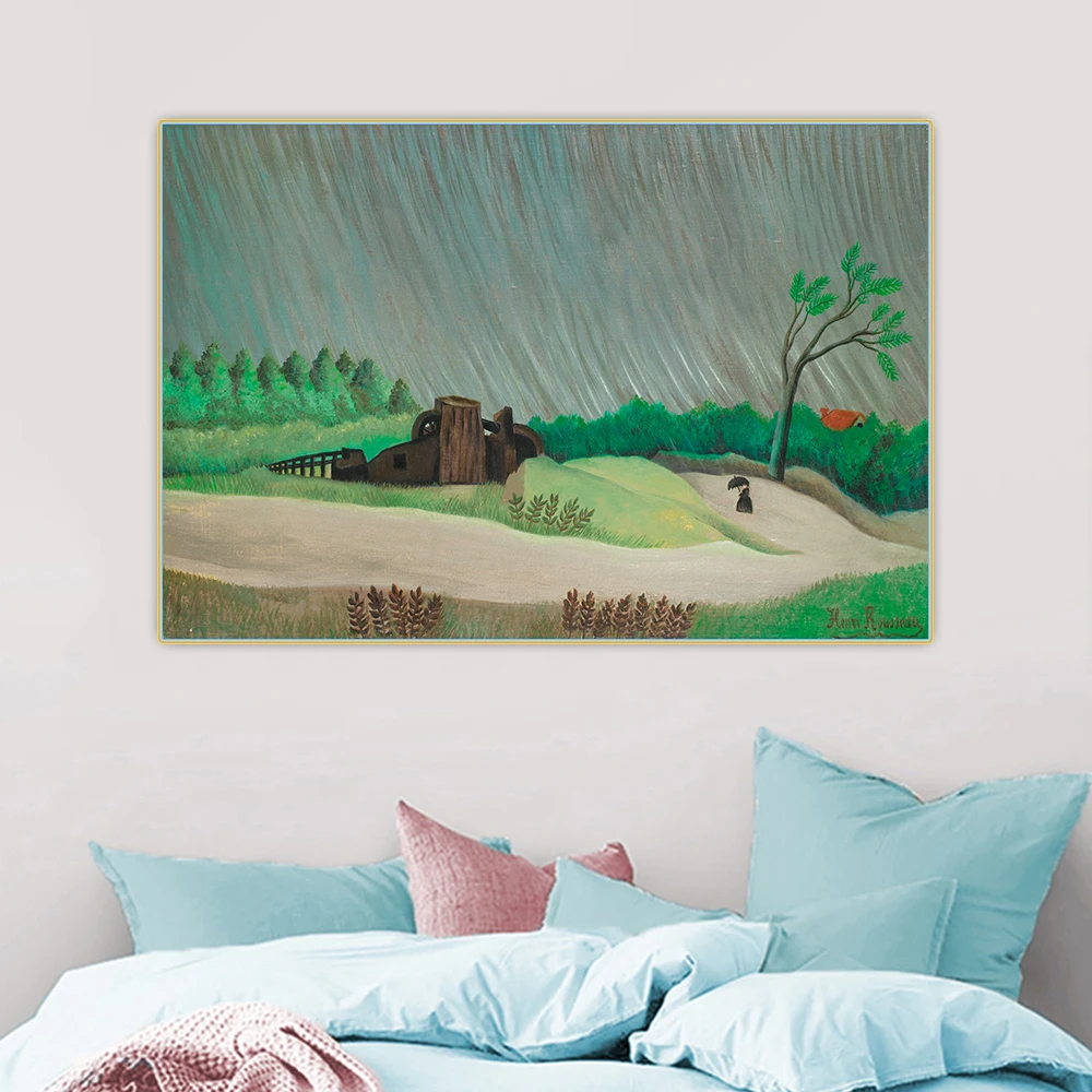 Рисунок на холсте Анри Руссо дождливое утро | Дом и сад