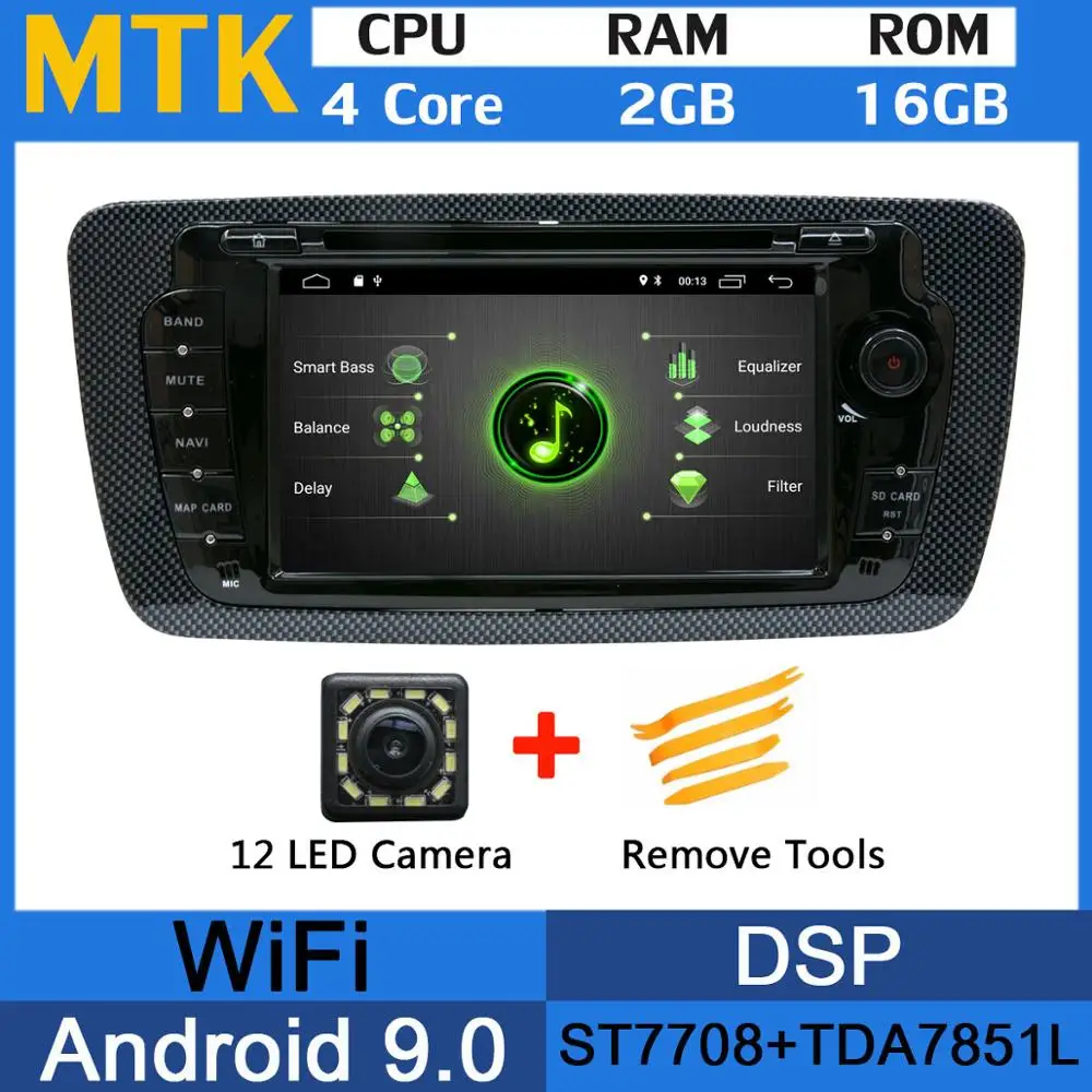 MTK 5 USB порт Android 9,0 PX6/Восьмиядерный автомобильный dvd-плеер для сиденья Ibiza 2009 2010 2011 2012 2013 Автомобильный Радио DSP gps Мультимедиа - Цвет: MTK