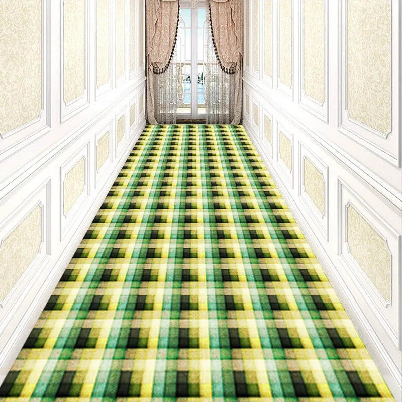 

Reese Simple Woven Flannel Pattern Lobby Hallway Carpets Living Room Porch Anti Slip Rugs Corridor Aisle Restaurant Home Decor