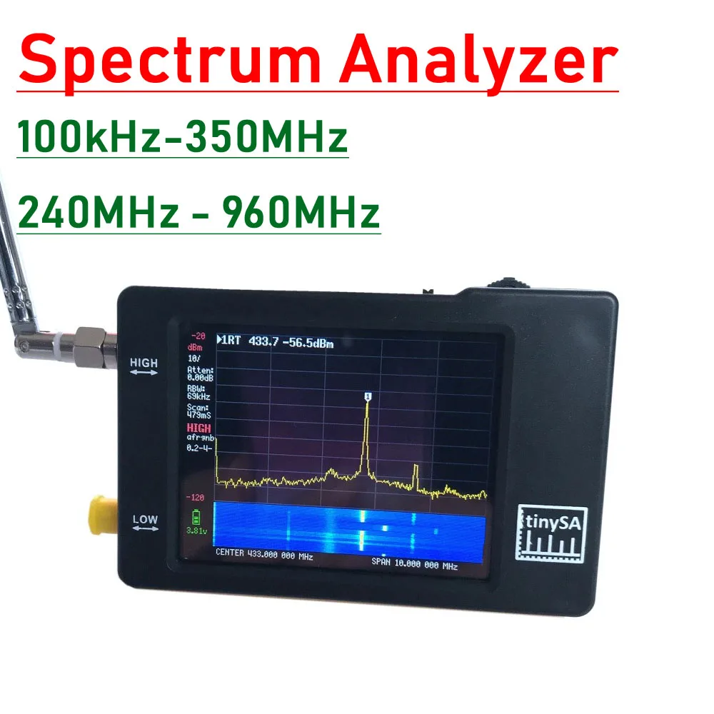 Портативный анализатор спектра 100 кГц до 960 МГц генератор сигналов
