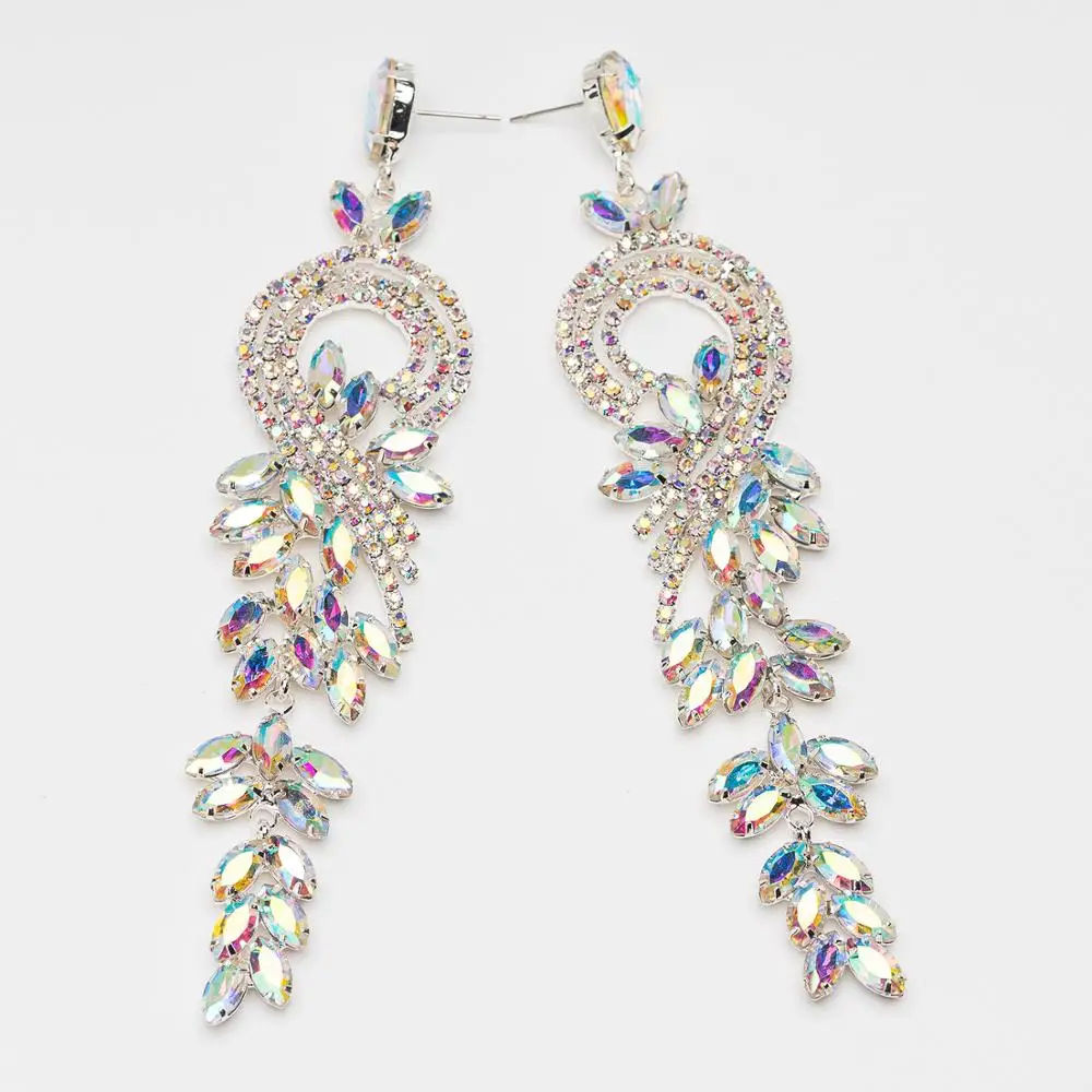 SINTA Красочные Стразы длинные серьги изысканные свадебные невесты позолоченные