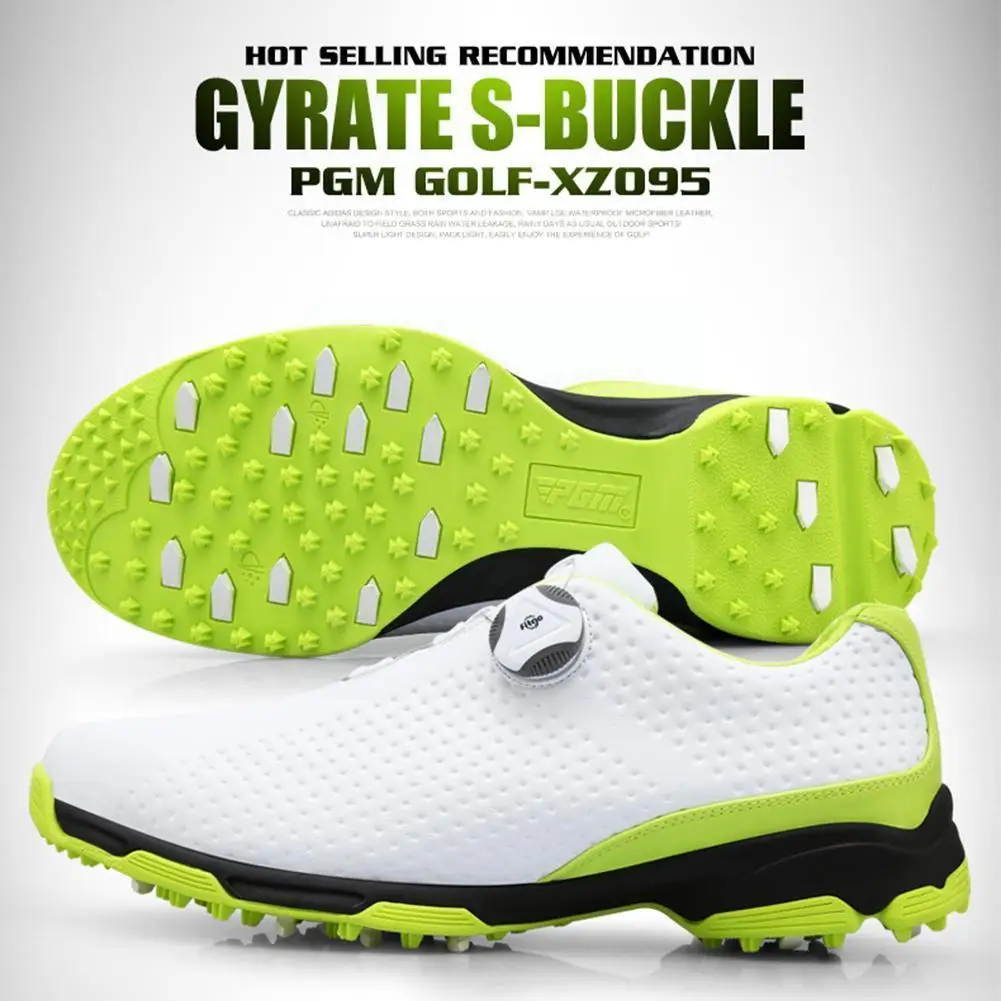 

Professional Golf Shoes Men's Shoes Sports Waterproof Slip rotate With Anti Shoelace buckle For Golfer A1W9