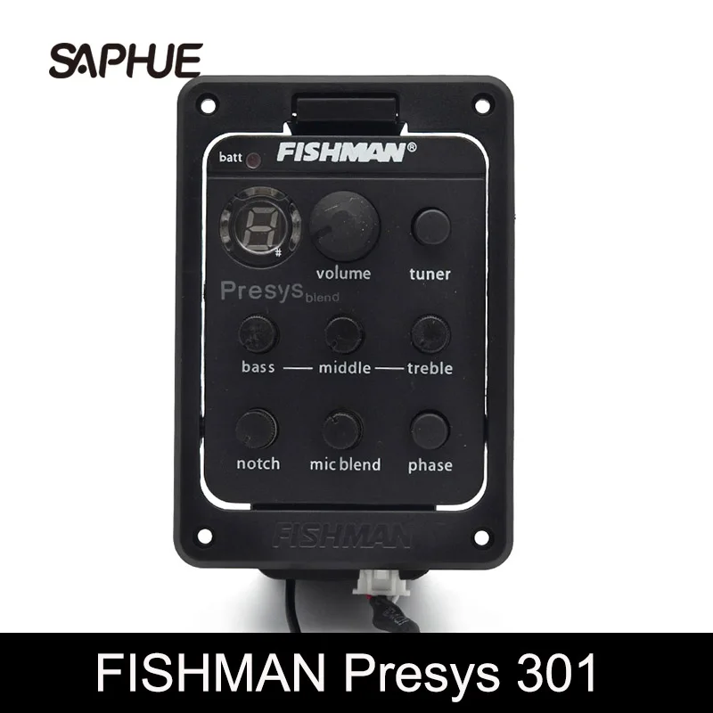 FISHMAN Presys 301 Mic Blend двухмодельный Preamp EQ тюнер Piezo Pickup Beat|Детали и аксессуары для