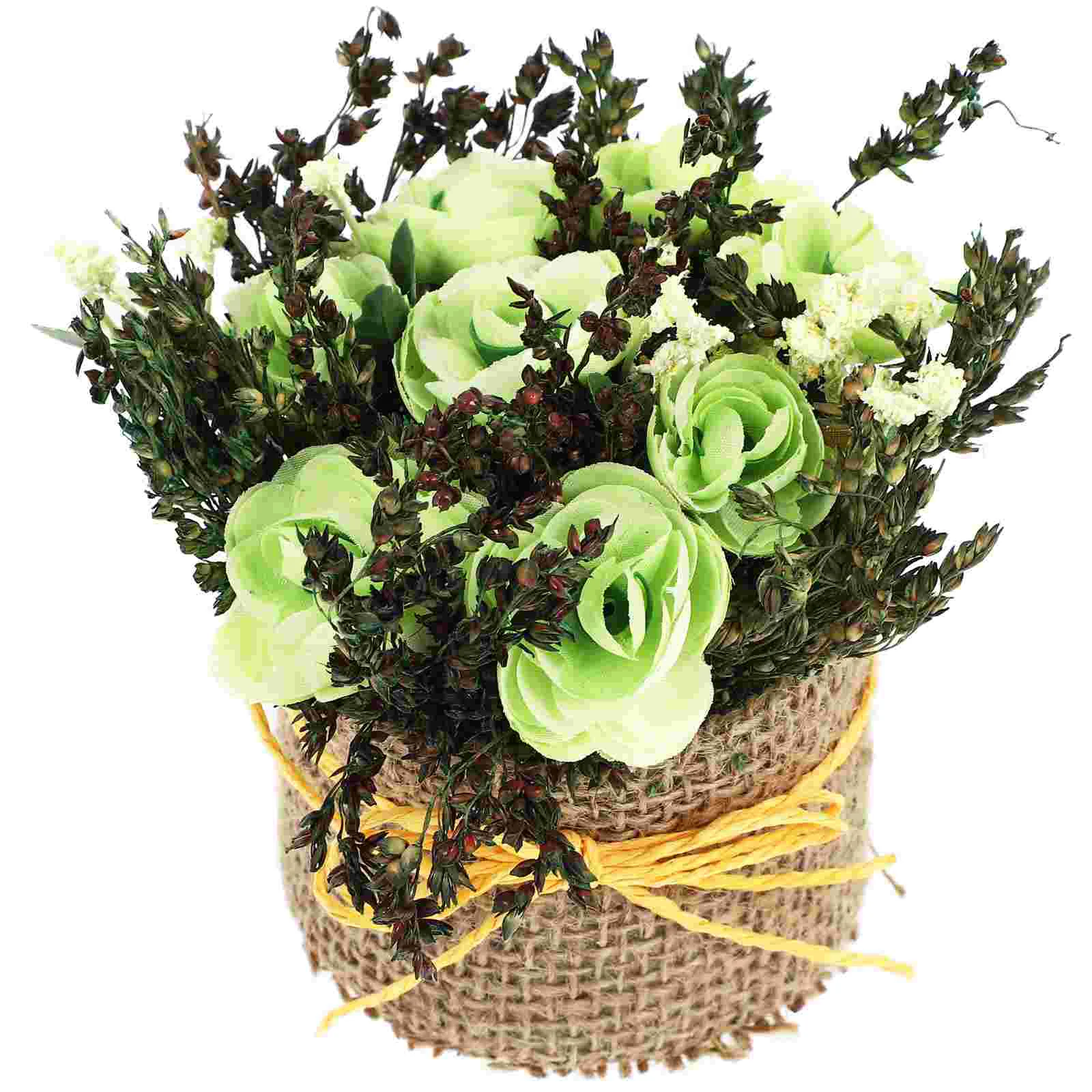 

Искусственный Шелковый цветок, розовый бонсай, искусственный цветок бонсай