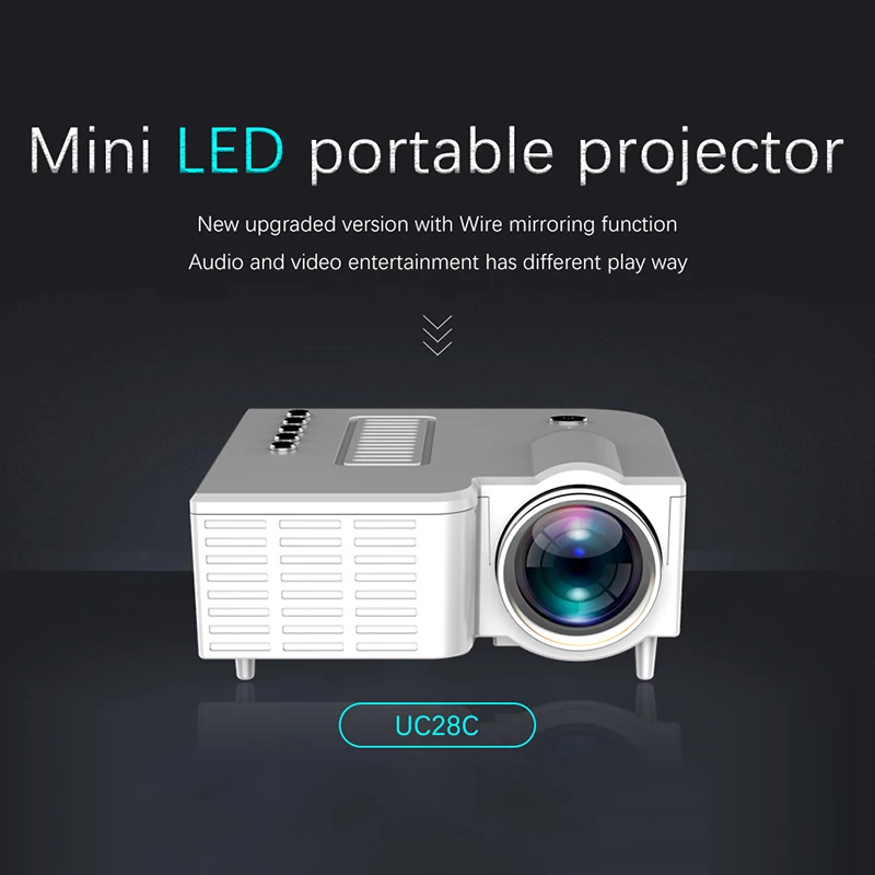 

1080P Full HD LED Mini Projector Portable Home Theater Cinema DU55