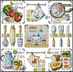 

Top SELLING Sr-b88 kitchen sample cross stitch kit people design cotton thread 14ct linen flaxen canvas embroidery
