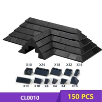 moc diy roof tiles pack brick pack enlighten blockbrick set compatible with other assembles particles no instruction