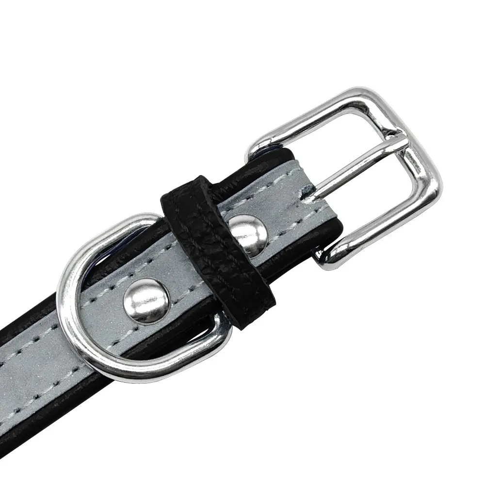 Персонализированный ошейник AiruiDog для собак светоотражающая кожа