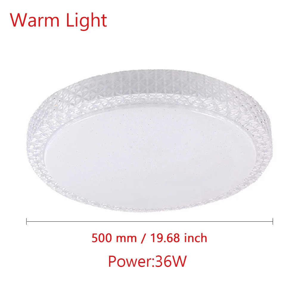 Warm 36W 500mm Светильник потолочный светодиодный светильник потолочный светильник светодиодные люстры светодиодная люстра светильники потолочный светильник светодиодный люстры потолочные для гостинной для спальни и гостиной - Цвет абажура: Warm 36W 500mm