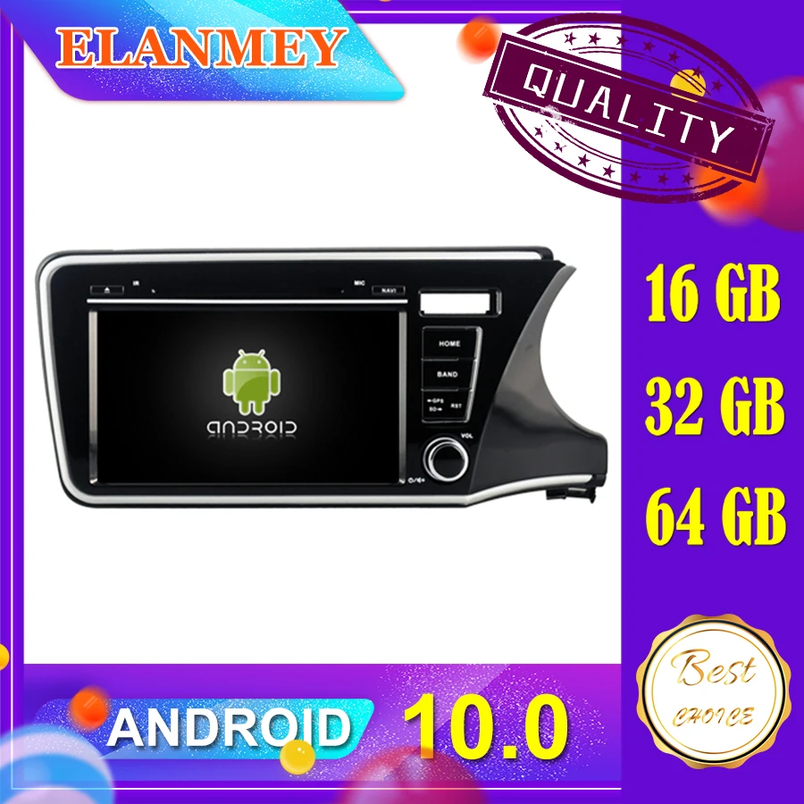 Автомобильная аудиосистема Android 10 0 для HONDA CITY 2014 подходит автомобильной