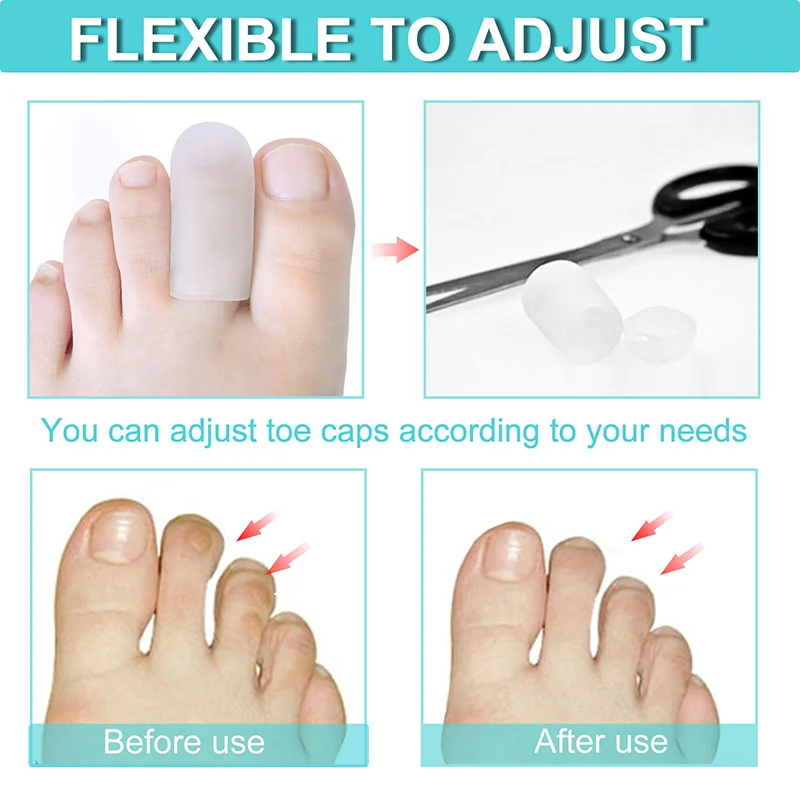 

Hot 10Pcs Silicone Big Toe Protector Hole Tube Protect Thumb Calluses Blisters Foot Separators Care t6