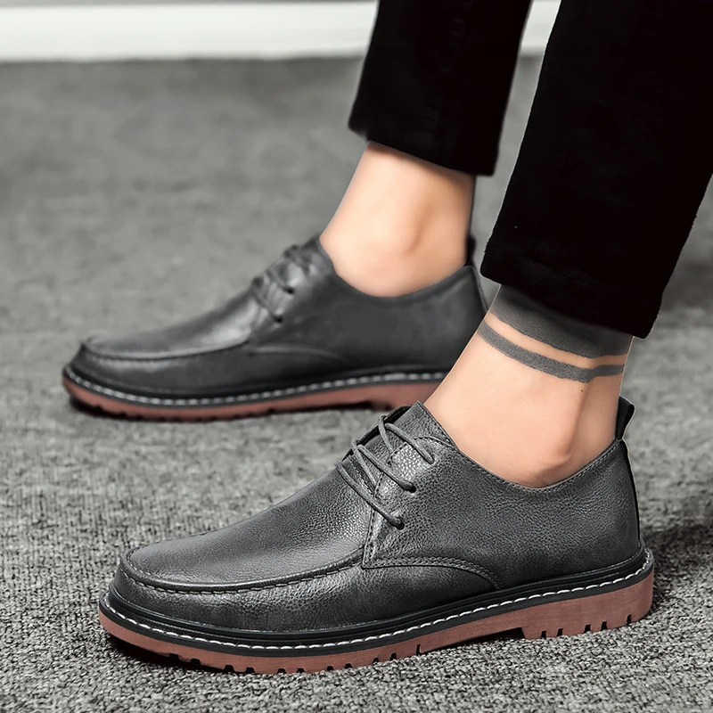 Мужские туфли-оксфорды из натуральной кожи в британском стиле Мужская обувь