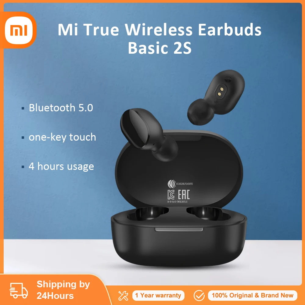 

Беспроводные наушники Xiaomi mi true wireless, базовые наушники 2s Redmi AirDots 2s, Bluetooth 5,0, сенсорное управление, TWS наушники, игровой режим, USB C наушники