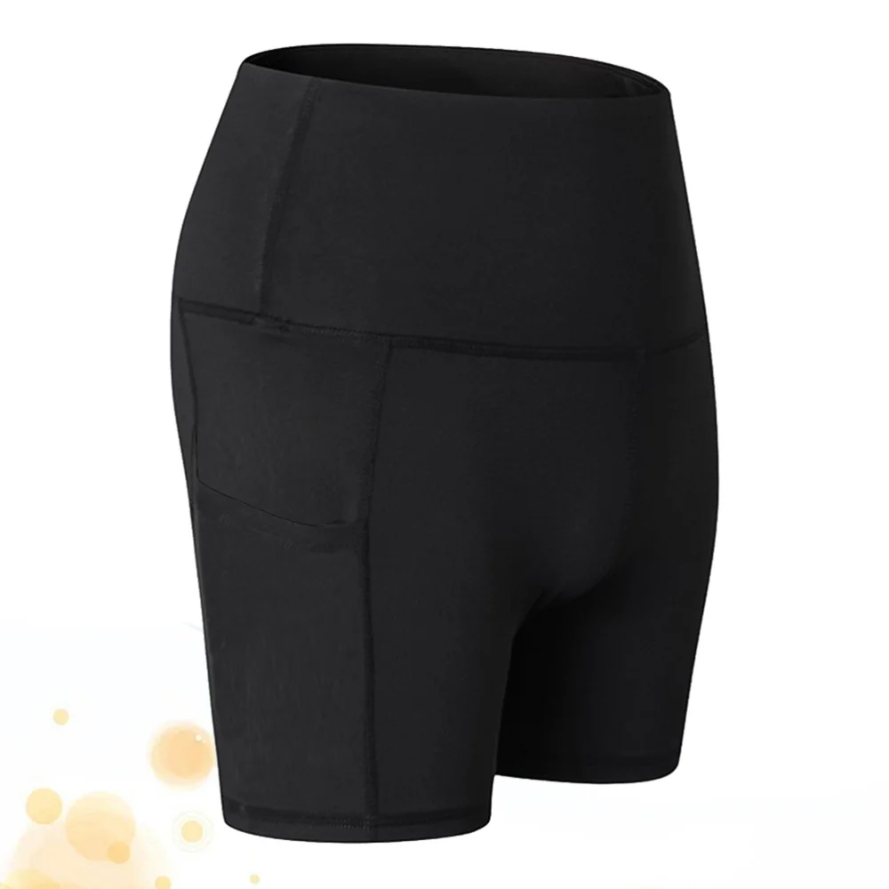 

Female Sports Shorts Yoga Short Trousers Quick-dry Training Pants Trisection Length Shorts Size Black