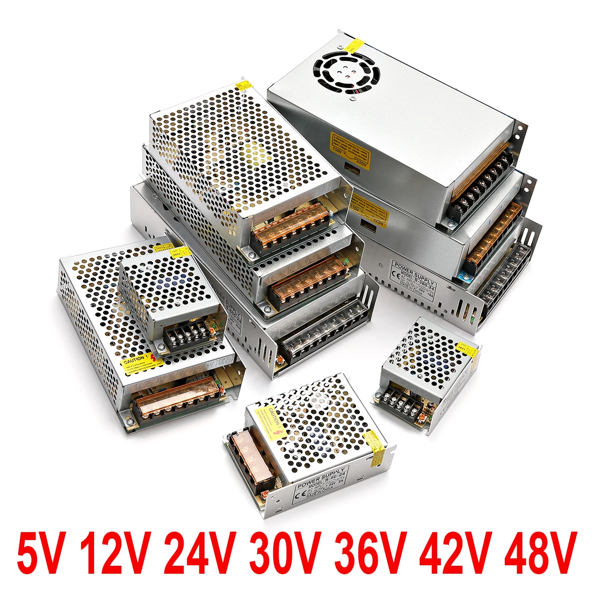   Switch power supply5V 2A 10W 12V 6A 12W 24V 8.5A 25W 48V 25A 50W 36V 100W 50A 30V 100W 83A 42V 120W  SUSWE images - 6