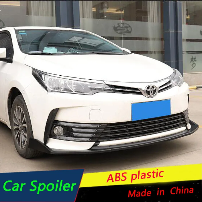 Новинка 2018 диффузор для переднего бампера Toyota Corolla черный спойлер