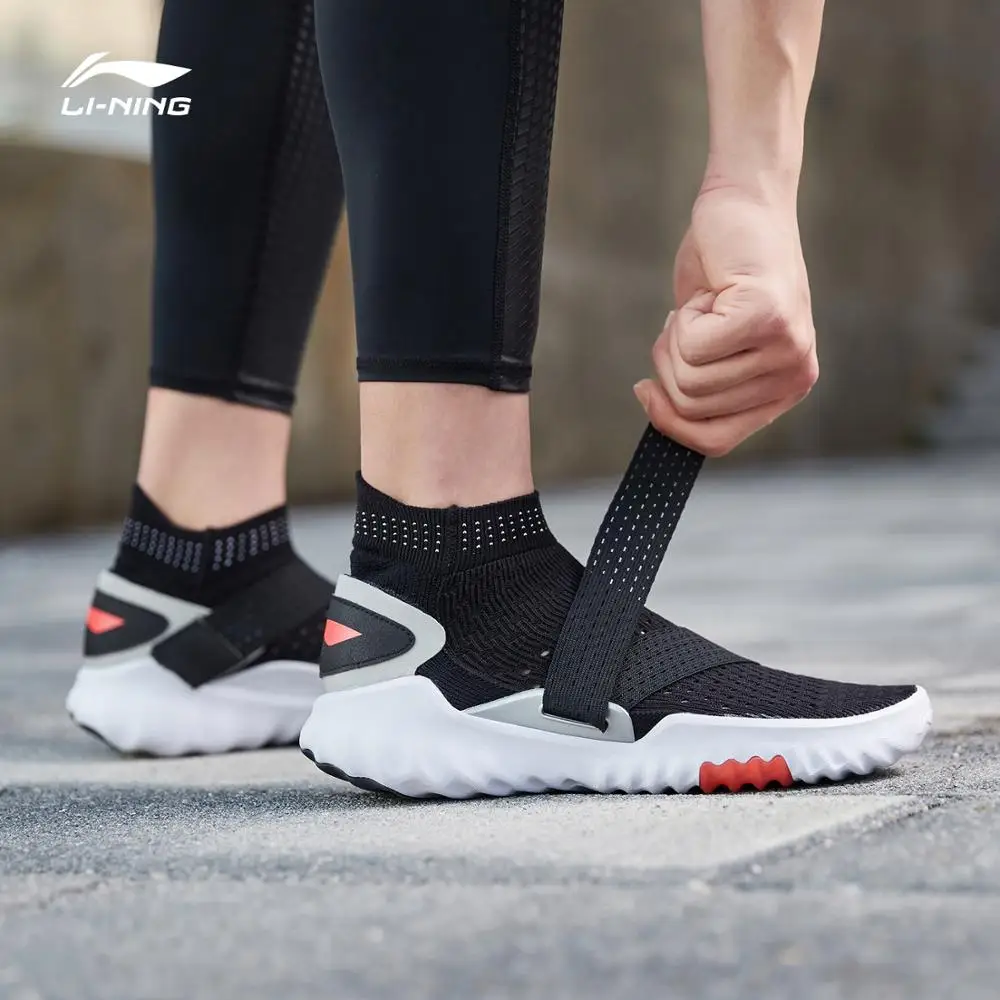 Женские кроссовки носки Li Ning с 3D эффектом профессиональная умная обувь для
