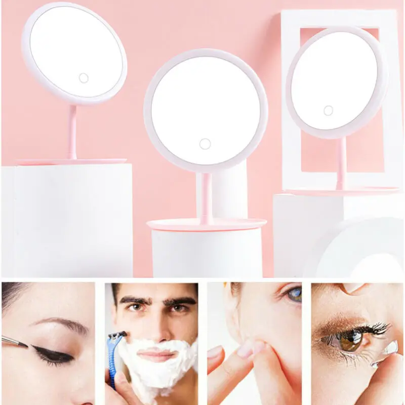 Светодиодный сенсорный экран макияж зеркальный светильник круглые с подсветкой