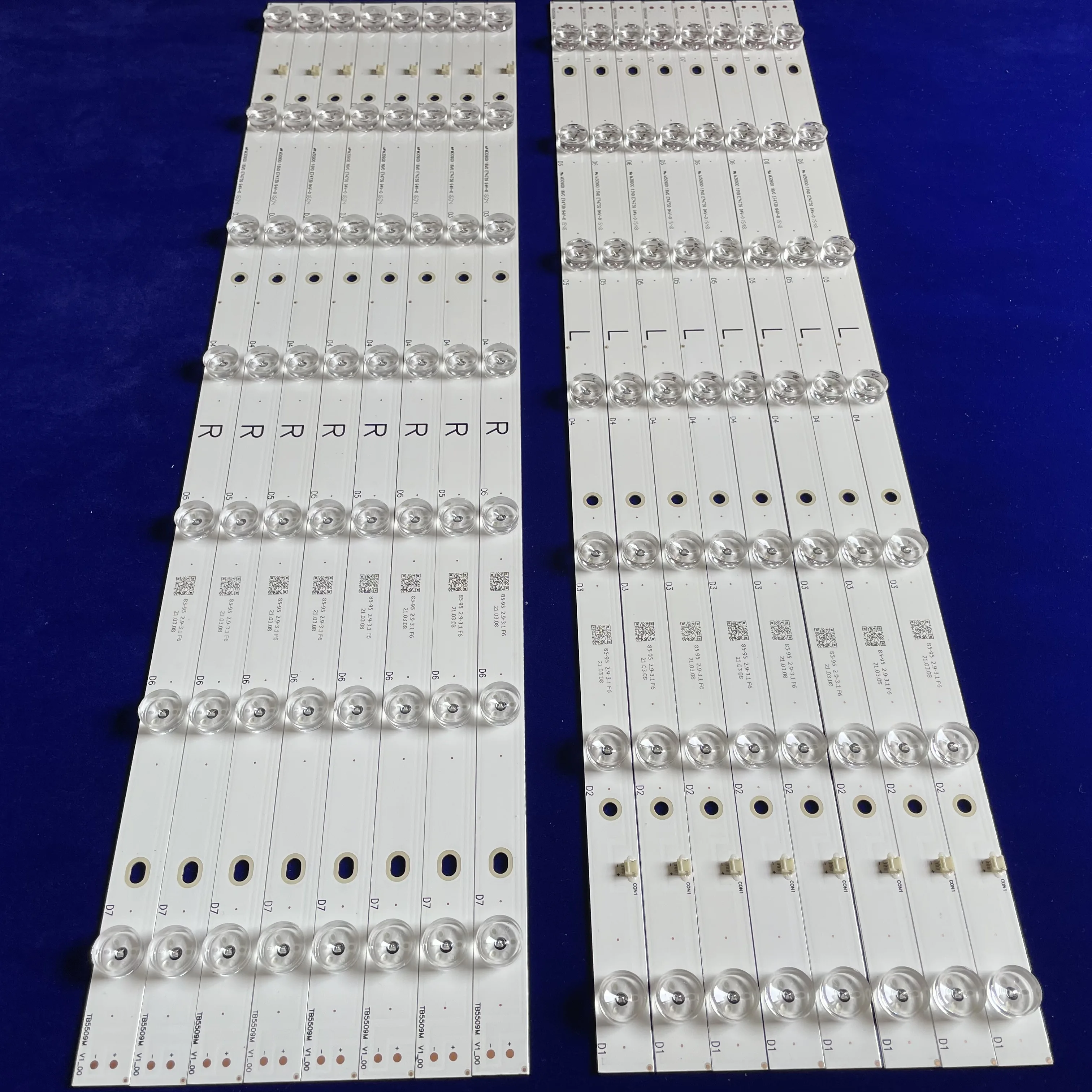 Светодиодный Подсветка полосы для TX-55AX630B TX-55DX600B TX-55DX600E TX-55AX630E TB5509M V0_00 V1_00 550TV01 V4