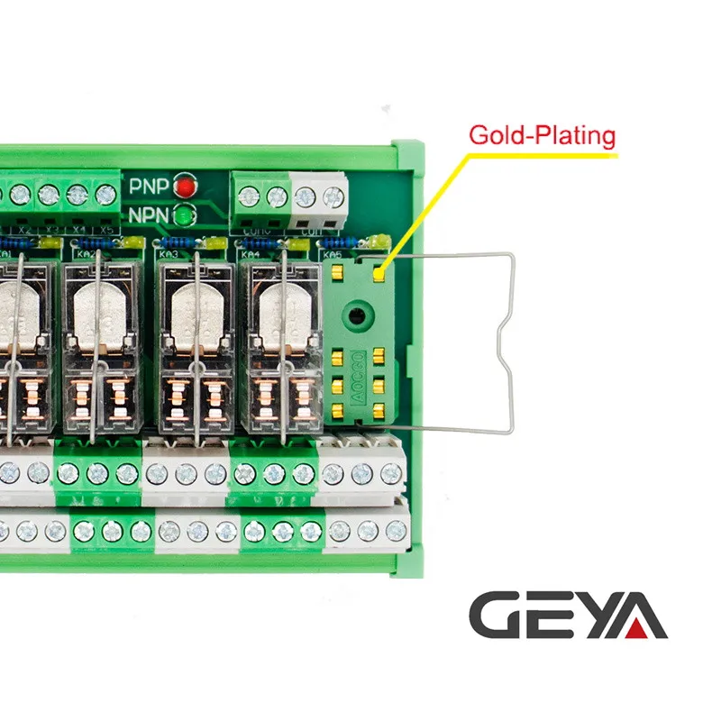 GEYA 2NG2R 6-канальный релейная плата электронные DPDT PLC 12V 24V AC DC релейных платов 2NO 2NC