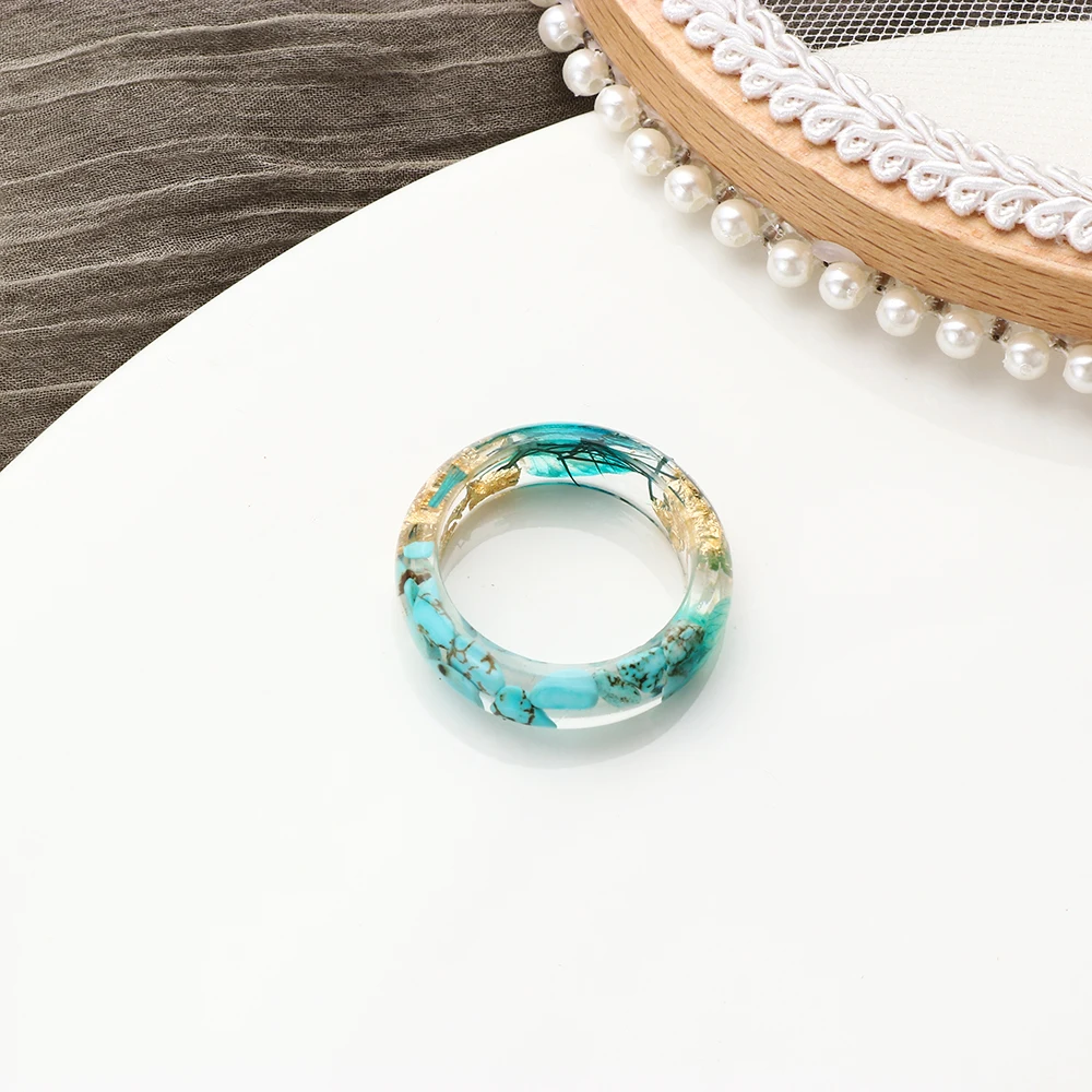 Кольцо из древесной смолы кольцо прозрачной эпоксидной модное свадебное