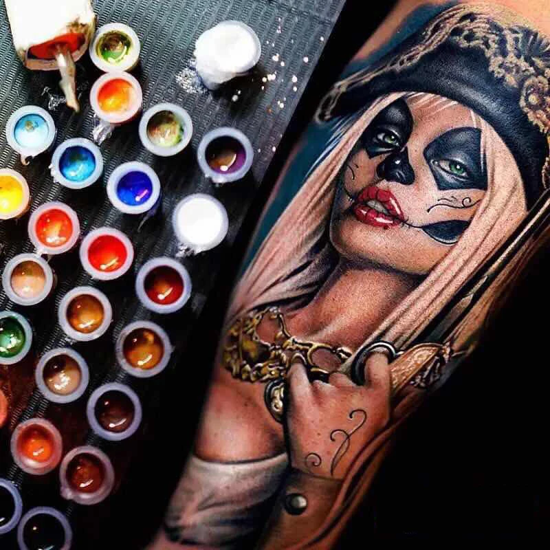 Ink 50Pcs татуировки вечная краска для набор перманентных чернил тела также