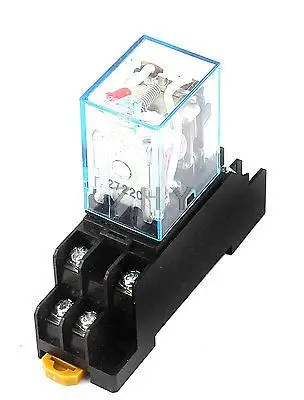 AC 200-220V 5A катушка 8Pin DPDT 35 мм din-рейка электромагнитное реле питания + розетка |