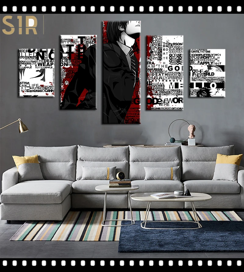 

Anime Movie Posters Wall Art 5 Pieces Canvas Painting Poster Pictures Home Decor Living Room HD Printed Poster Wall Painting