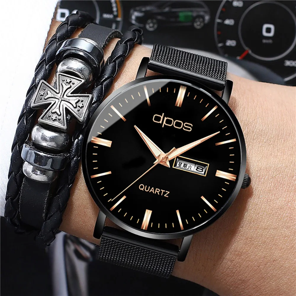 Новые брендовые Модные мужские спортивные часы Роскошные Кварцевые бизнес