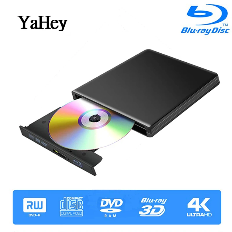 Bluray Burner Writer BD RW USB 3 0 внешний DVD привод Portatil Blu ray проигрыватель CD/DVD оптический для