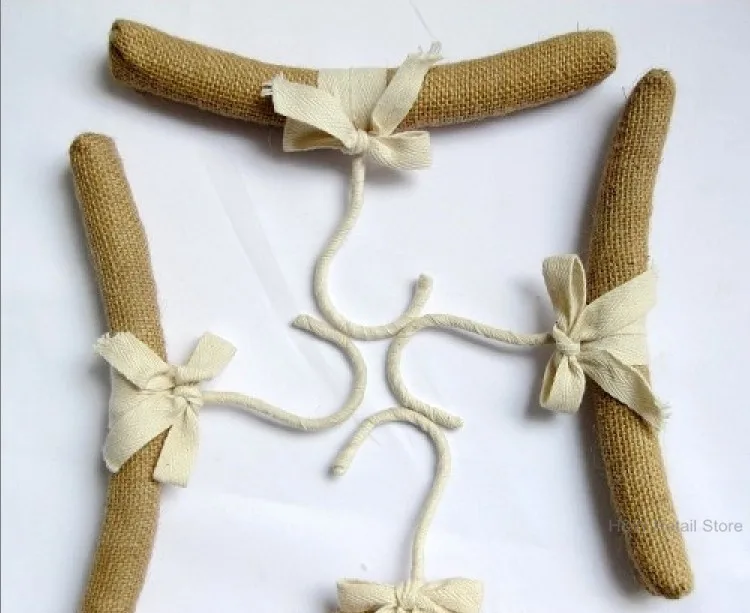 

[Free Shipping] Natural Linen Padded Clothes Hangers for Adults,38cm (20 pieces/ Lot)