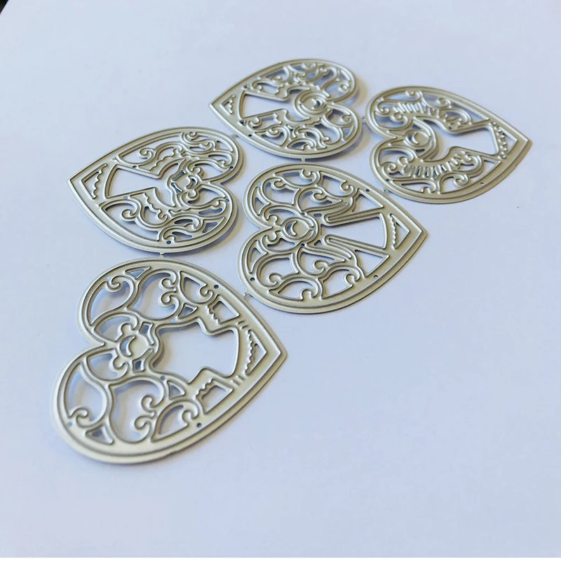 5 шт./металлические резные штампы высечки новый дизайн сердца ангела скрапбукинг