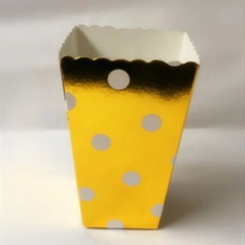 Серебряная бумажная попкорн Золотая посуда Золотые сумки фильм день рождения