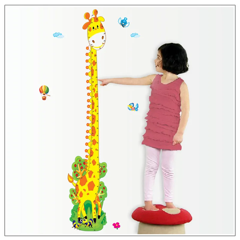 

New Giraffe Measuring Height Wall Stickers for Kids Rooms Bedroom Vinyl Wall Decals Home Decor Living Room Decoration Wallpaper